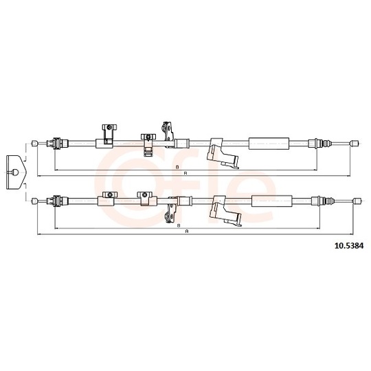 92.10.5384 - Cable, parking brake 