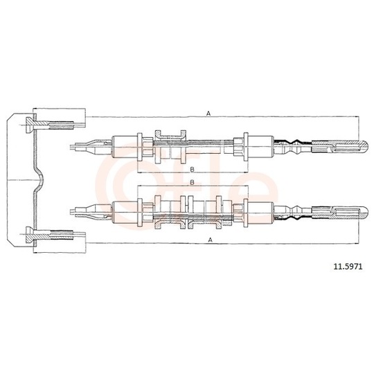 92.11.5971 - Cable, parking brake 