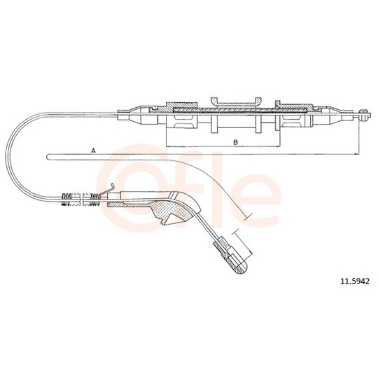 92.11.5942 - Cable, parking brake 