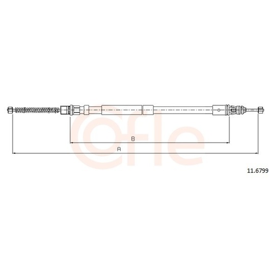 92.11.6799 - Cable, parking brake 