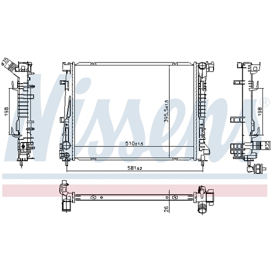 607118 - Radiator, engine cooling 