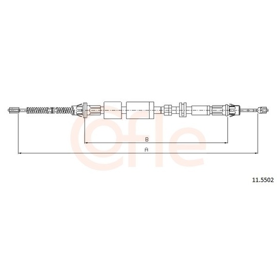 92.11.5502 - Cable, parking brake 