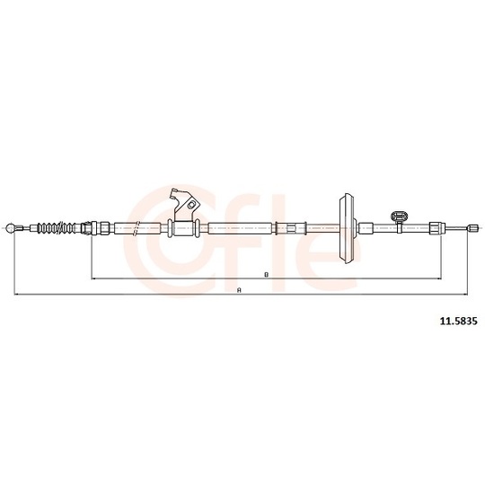 92.11.5835 - Cable, parking brake 