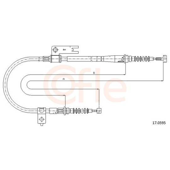 92.17.0595 - Cable, parking brake 