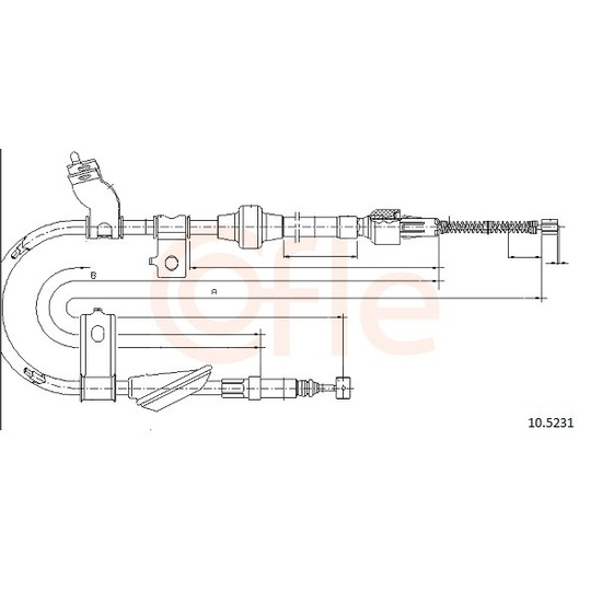 92.10.5231 - Cable, parking brake 