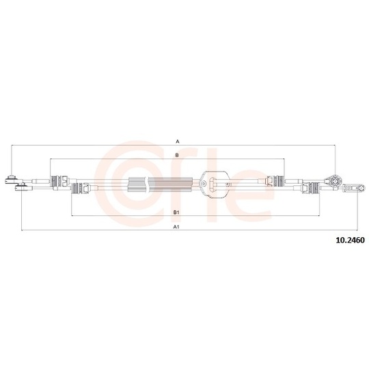 92.10.2460 - Cable, manual transmission 