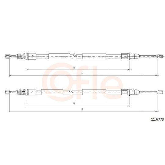 92.11.6773 - Cable, parking brake 