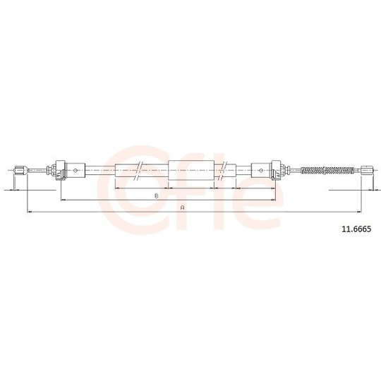 92.11.6665 - Cable, parking brake 