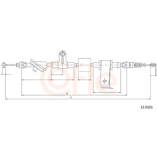 92.12.0101 - Cable, parking brake 