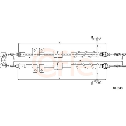 92.10.5343 - Cable, parking brake 