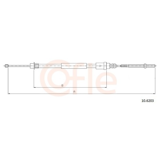 92.10.6203 - Cable, parking brake 