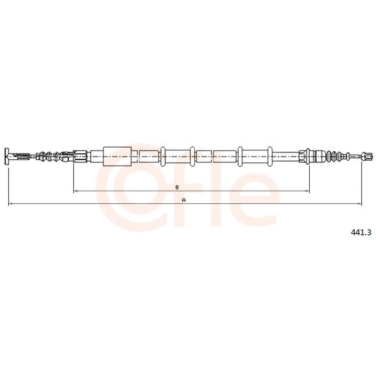 92.441.3 - Cable, parking brake 