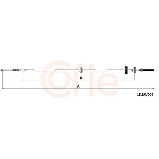 92.1E.BW006 - Cable, parking brake 