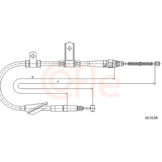 92.10.5156 - Cable, parking brake 