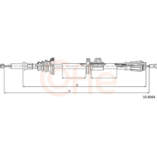 92.10.8064 - Cable, parking brake 