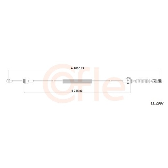 92.11.2888 - Cable, manual transmission 