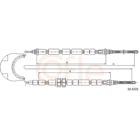 92.10.5333 - Cable, parking brake 