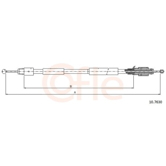 92.10.7630 - Cable, parking brake 