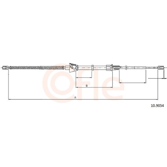 92.10.9054 - Cable, parking brake 