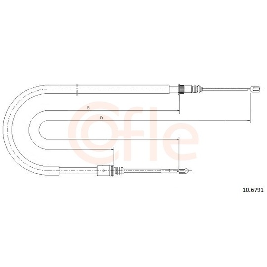 92.10.6791 - Cable, parking brake 