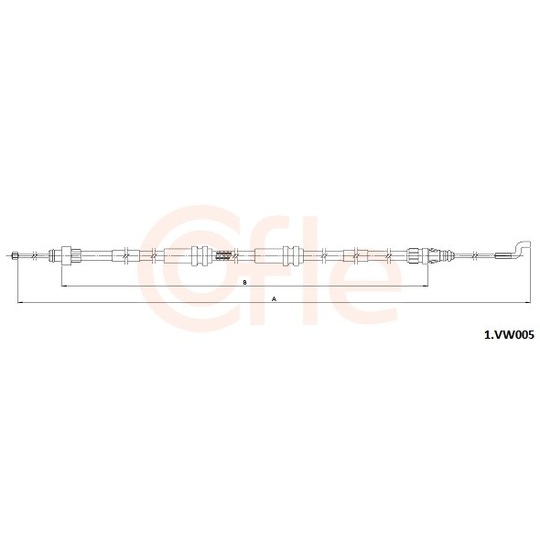 92.1.VK005 - Cable, parking brake 