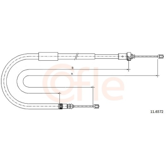 92.11.6572 - Cable, parking brake 