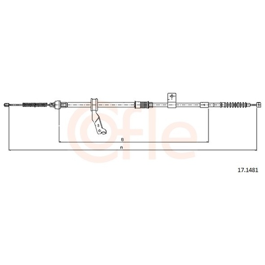 92.17.1481 - Cable, parking brake 