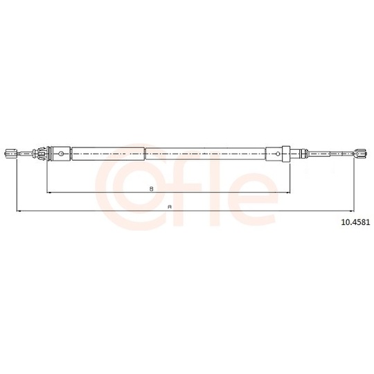 92.10.4581 - Cable, parking brake 