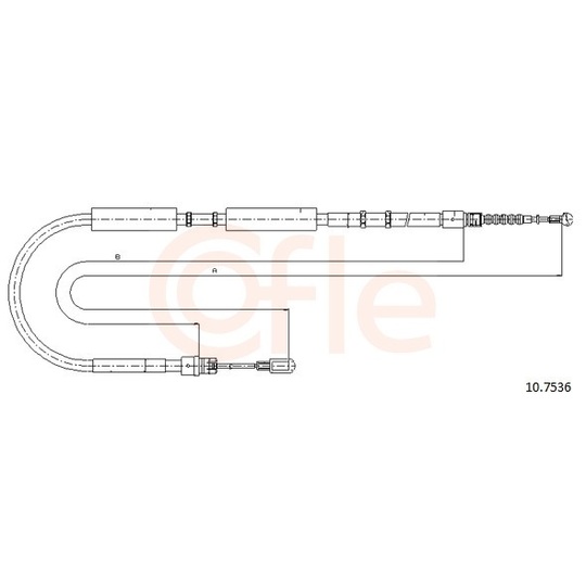 92.10.7536 - Cable, parking brake 