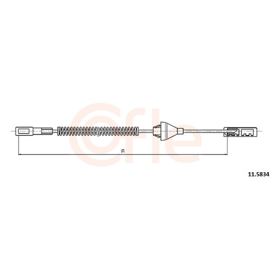 92.11.5834 - Cable, parking brake 