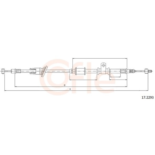 92.17.2293 - Cable, parking brake 