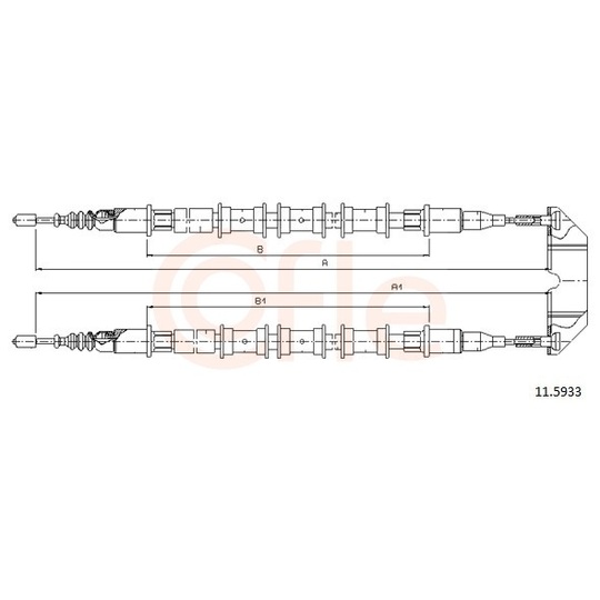 92.11.5933 - Cable, parking brake 