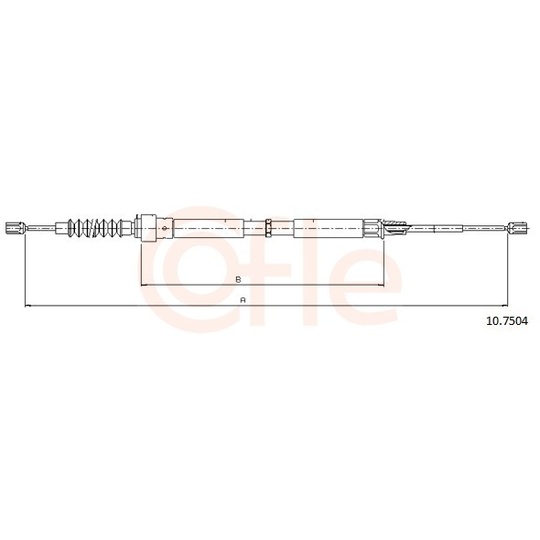 92.10.7504 - Cable, parking brake 