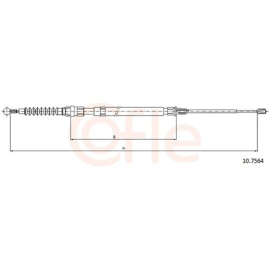 92.10.7564 - Cable, parking brake 