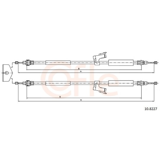 92.10.8227 - Cable, parking brake 