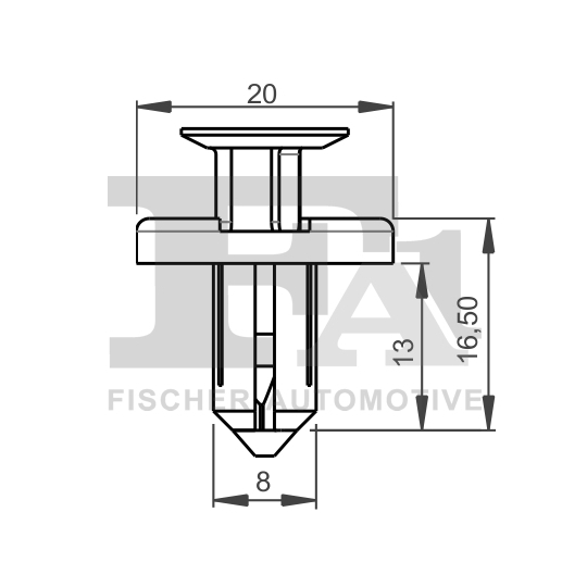 75-30007.25 - Clip, trim/protection strip 