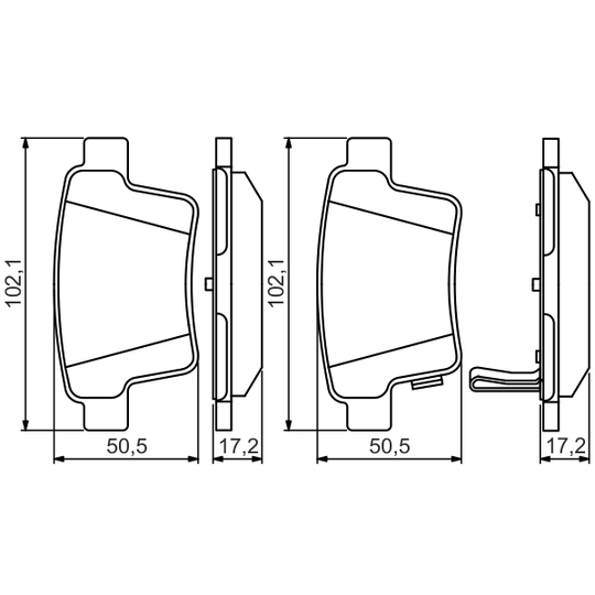 0 986 495 344 - Brake Pad Set, disc brake 