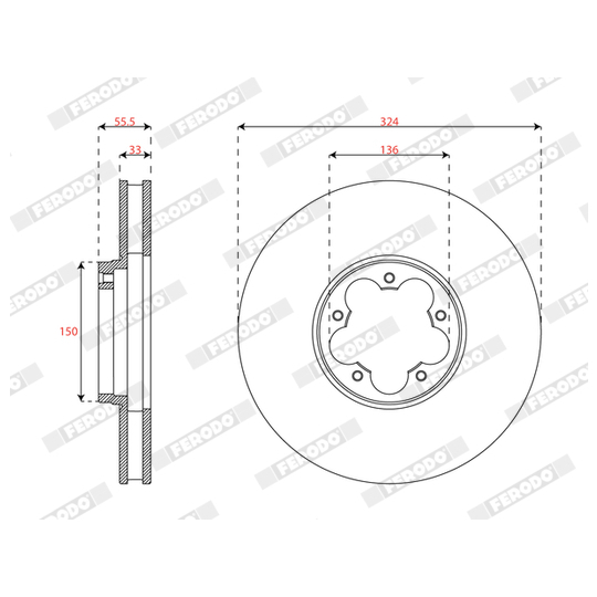 DDF3095C - Brake Disc 