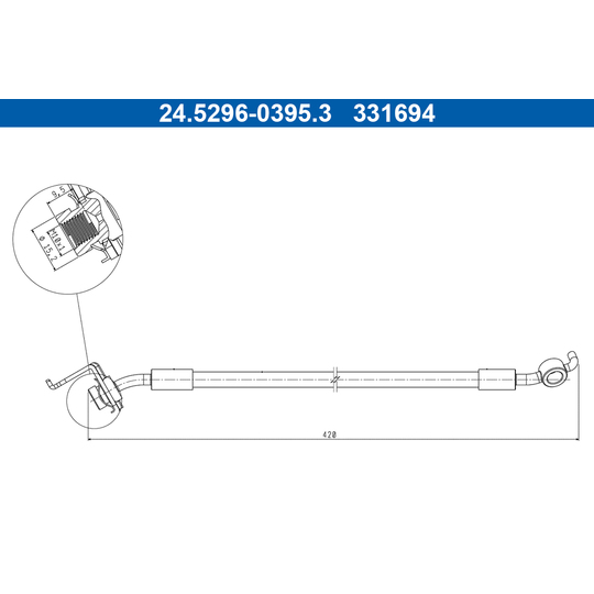 24.5296-0395.3 - Brake Hose 