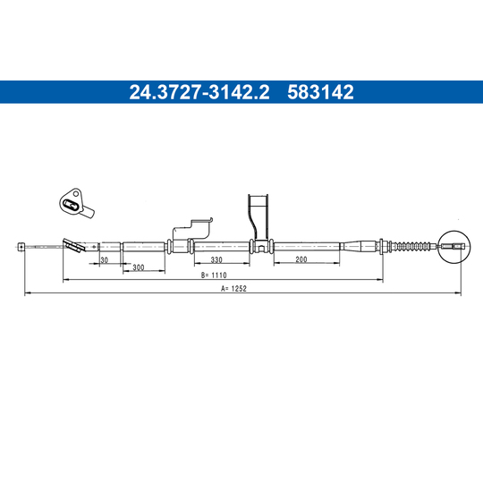 24.3727-3142.2 - Cable, parking brake 