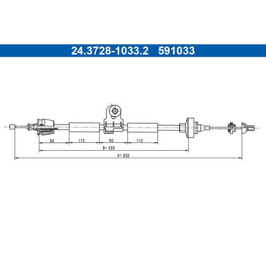 24.3728-1033.2 - Clutch Cable 