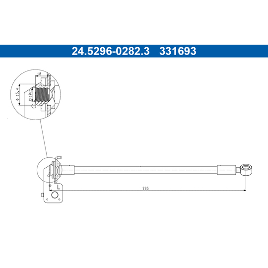 24.5296-0282.3 - Brake Hose 