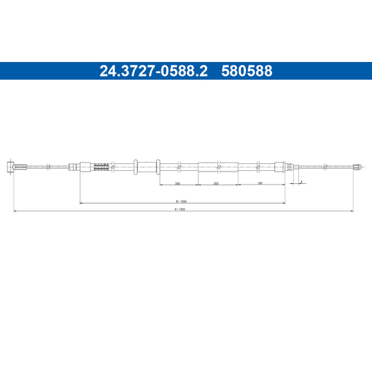 24.3727-0588.2 - Cable, parking brake 