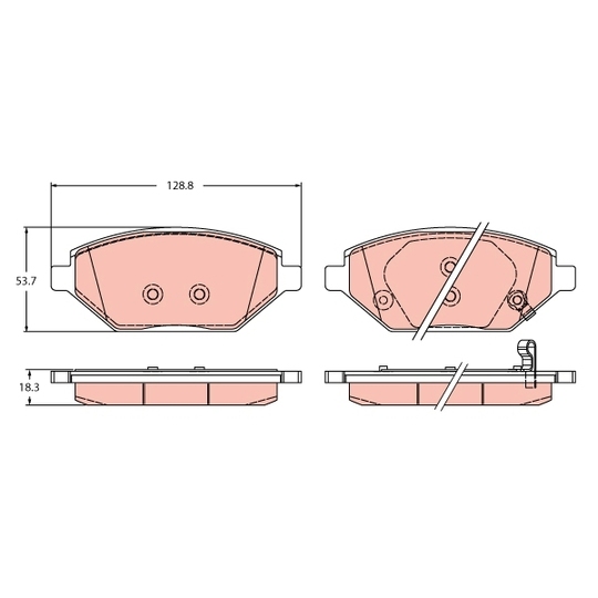 GDB2425 - Brake Pad Set, disc brake 