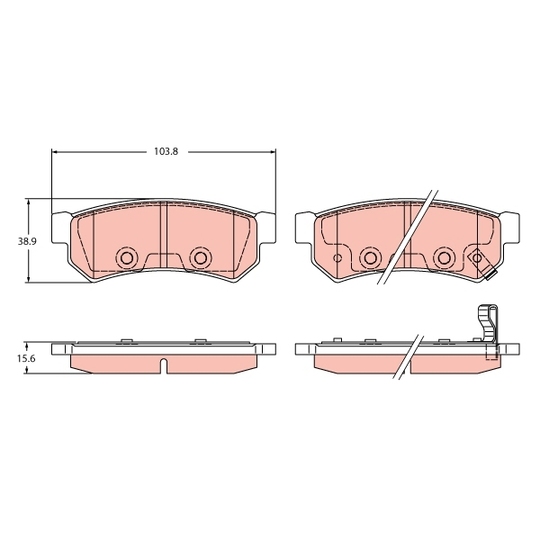 GDB2437 - Brake Pad Set, disc brake 