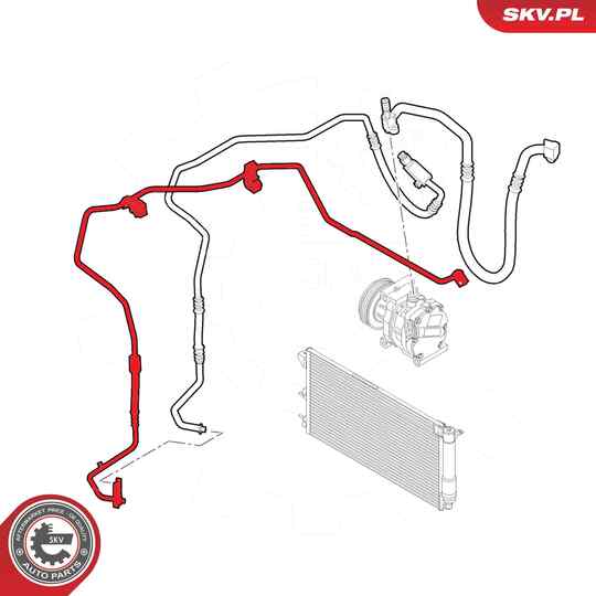 43SKV532 - High Pressure Line, air conditioning 