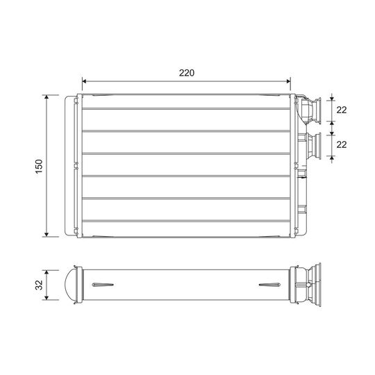 811652 - Heat Exchanger, interior heating 