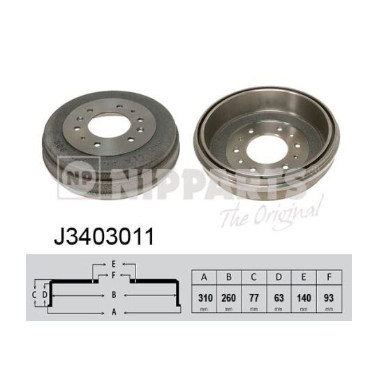 J3403011 - Brake Drum 