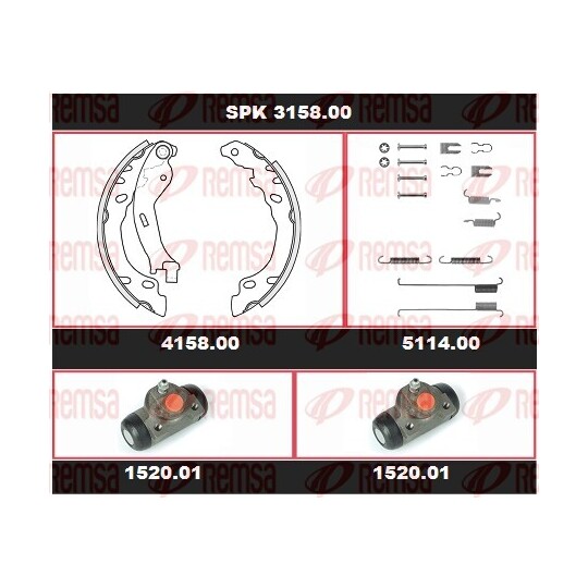 SPK 3158.00 - Bromssats, trumbroms 