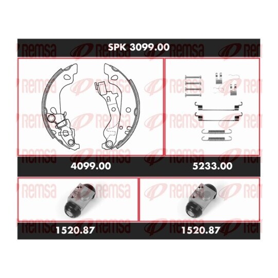 SPK 3099.00 - Brake Kit, drum brake 